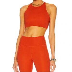 Girlfriend Collective Topanga Halter Bra in Tart